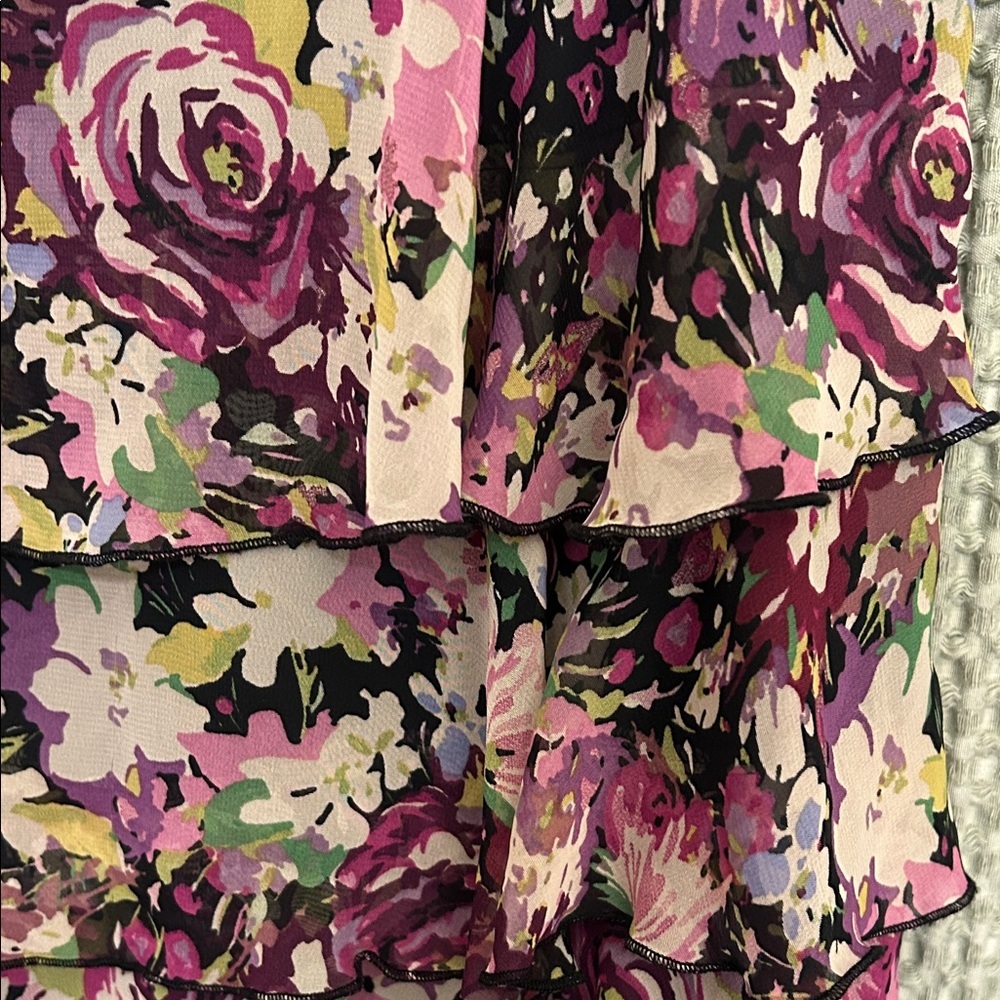 Suzi Chin for Maggy Boutique Floral Mini Dress - Pink and Purple - Picture 5 of 5